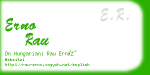 erno rau business card